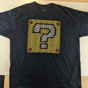 Super Mario Nintendo Question Mark Block Graphic Tee - Black - XL